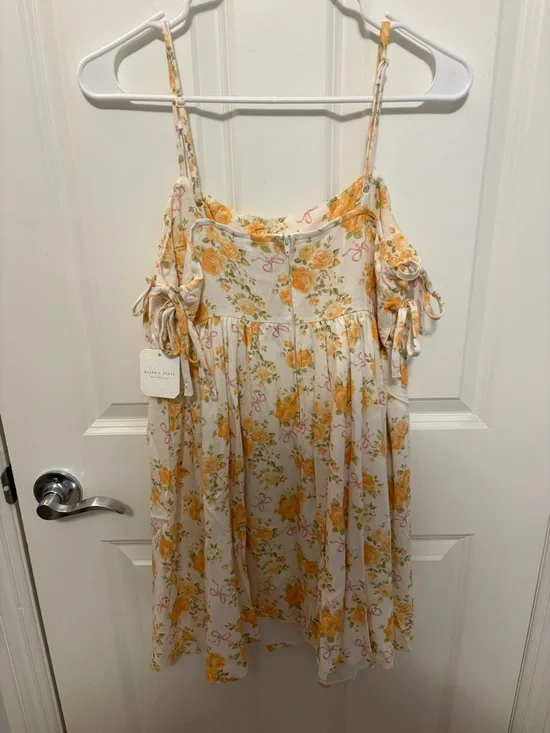Altar'd State Cream Mini Dress with Yellow Floral Print - Picture 5 of 6